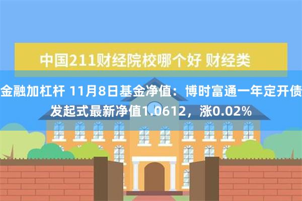 金融加杠杆 11月8日基金净值：博时富通一年定开债发起式最新净值1.0612，涨0.02%