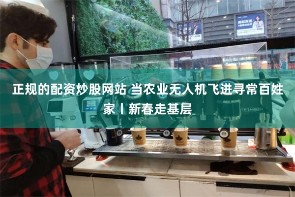 正规的配资炒股网站 当农业无人机飞进寻常百姓家丨新春走基层